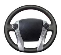 MEWANT Housse de volant en cuir noir pour Toyota Prius 30 (XW30) 2009-2015 / Prius C (US) 2012-2017 / Prius V(US) 2012-2017 / Aqua 2014-2015 Prius