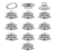 Mewflew Lot de 10 Fermetures Rotatives en Cuivre Plaqué Argent - Fermoir Rotatif Ovale en Croix pour Bâches, Sacs, Bateaux, Remorques Et Tentes - Résistant Au Vent Et Anti-Vol