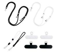 MewHunk 4PCS Cordon Telephone Portable Universel avec Dragonne Telephone Portable, Laniere Telephone Réglable et Durable pour Smartphone, Tour de Cou Telephone et Attache Telephone Pratique pour Clés