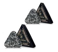 Mewicare Shampoing Solide aux 14 Plantes 2 au total - Soin Anti-Chute et Purifiant pour Cheveux Gras et Cuir Chevelu Sensible, sans Sulfate ni Silicone, Idéal Femme Homme(120g*2) (Noir+Noir)