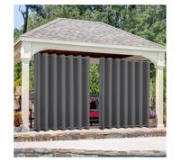 Mewkew Rideau Extérieur Imperméable avec œillets Haut et Bas L242×H142cm Coupe Vent Protection UV Isolation Thermique Rideau pour Facade Avant de Pergola Cabana Porche Jardin Patio