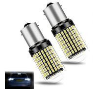 Mewneap 2 Pcs Ampoule P21W LED, 12V 24V BA15S Clignotant, 5W 6500K Blanc Froid, Baïonnette LED Étanche, Remplacement Halogène, Voiture Ultra Lumineuse pour Feux Arrière Feux de Recul