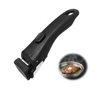 Mewneap Poignée Détachable pour Casserole Universelle Amovible Résistante à la Chaleur 250°C Support 10kg Poignée Antidérapante Compatible avec Tefal la Plupart des Ustensiles de Cuisine (Noir)