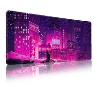 MEWOOCUE Tapis de souris de jeu pour ordinateur portable, motif vagues de mer, clavier PC imperméable et antidérapant, 80 x 30,2 cm, 0,3 cm d'épaisseur, XL, XXL, tapis de table en caoutchouc violet