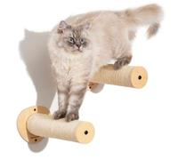 MEWOOFUN Hamac pour Chat pour Fixation au Mur avec Un Revêtement Amovible, Grand Meuble de Mur pour Chat de 52x32 cm en Bois, Lits pour Chats de Maison, Lit Mural pour Chat Stable pour Dormir