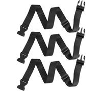 Mewtush 3 PCS Canvas Belt Adjustable Work Belts, Ceinture élastique Ajustable Pour Homme Et Femme, Sans Métal Pour Voyage, Ceinture élastique Noire Sans Trous,Black, One Size, Légère Et Confortable