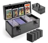 MewVeer Boîte de Rangement pour Top Loader, Cartes Graduées Box pour Cartes Sportives, Boite Rangement Carte Compatible avec 300+ Top Loaders, 76 One Touch (35pt), 48 PSA/GMA, 43 CSG, 41 SGC, 36 HGA