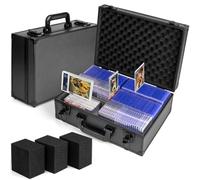 MewVeer Boîte de Rangement pour Top Loader, Cartes Graduées Box pour Cartes Sportives, Boite Rangement Carte Compatible avec 600+ Top Loaders ou 130+ 35pt One Touch