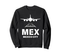 MEX Airport Mexico City Avion atterrissage sur Piste Sweatshirt