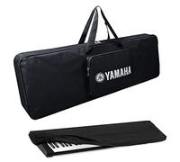 Mexa Compatible avec Yamaha PSR-E353, E363, E373, E453, E463, I455, I425, I400, I500 avec housse de protection rembourrée de qualité, Noir avec nettoyeur de clavier, Pratique/protecteur