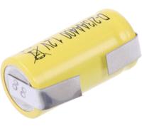 Mexcel D-2/3AA400 Pile rechargeable spéciale 2/3 LR6 cosses à souder en U, flat-top NiCd 1.2 V 400 mAh