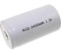 D-D4000H Pile rechargeable spéciale LR20 (D) résiste aux températures élevées, à tête plate NiCd 1.2 V 4000 mAh