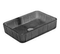Mexen Akra vasque à poser en verre 46 x 33 cm, noire - 24024670 16204 5907709159013