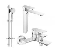 Mexen Alexa DQ40 ensemble de bain, chrome - 71213DQ40-00 3435 5907709198548