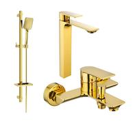 Mexen Alexa DQ62 ensemble de baignoire, doré - 71213DQ62-50 5938 5907709198586