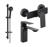 Mexen Alexa Ensemble de Douche DQ40, noir - 71204DQ40-70 5924 5907709198401