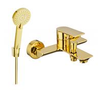 Mexen Alexa R40 robinet de baignoire avec ensemble de douche, or - 7123R40-50 5956 5907709198814