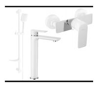 Mexen Alfa Ensemble de douche DF62, blanc/chrome - 745714DF62-02 5293 5907709183483
