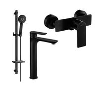 Mexen Alfa Ensemble de douche DQ40, noir - 745714DQ40-70 5284 5907709183377