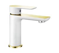 Mexen Alfa robinet de lavabo, blanc/or - 745700-25 4068 5907709173156