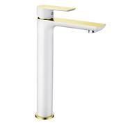Mexen Alfa robinet de lavabo haut, blanc/or - 745710-25 4081 5907709173224