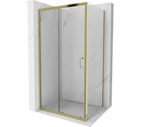 Mexen Apia cabine de douche coulissante 130 x 70 cm, transparente, dorée - 840-130-070-50-00 14644 5907709153554