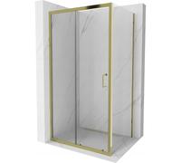 Mexen Apia cabine de douche coulissante 140 x 100 cm, transparente, dorée - 840-140-100-50-00 14655 5907709153660