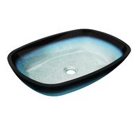 Mexen Araks vasque à poser en verre 54 x 39 cm, bleue - 24155447 16257 5907709159334