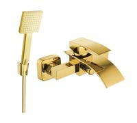 Mexen Aries R45 robinet de baignoire avec ensemble de douche, or - 74483R45-50 5332 5907709186514