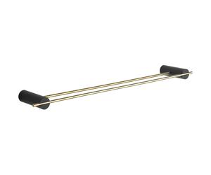 Mexen Aron double porte-serviettes, noir/doré - 7088125-57 5095 5907709171725
