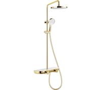 Mexen Axis ensemble de douche en saillie avec pomme de douche et mitigeur, or/blanc - 78112-25 52863 5905315927972