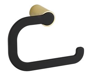Mexen Base support de papier toilette, noir/doré - 7088233-57 15822 5907709155534