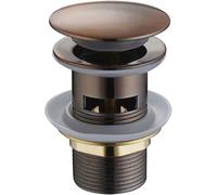 Mexen bouchon clic-clac rond avec trop-plein, cuivre antique - 79920-45 2202 5903163385876