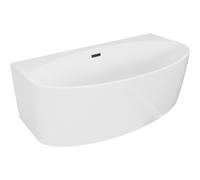 Mexen Bruna baignoire autoportante murale 170 x 88 cm, blanc brillant, trop-plein noir - 52731708800-70 54415 5905315507419