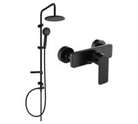 Mexen Carl ensemble de douche apparent avec douche de tête et mitigeur de douche Cetus, noir - 744340240-70 6102 5907709181854