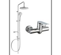 Mexen Carl ensemble de douche apparent avec douche de tête et mitigeur de douche Pecos, chrome - 72740240-00 6090 5907709181731