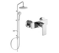 Mexen Carl ensemble de douche apparent avec pomme de douche et mitigeur de douche Cetus, chrome - 744340240-00 6098 5907709181816