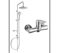 Mexen Carl ensemble de douche en saillie avec pomme de douche et mitigeur de douche Kama, chrome - 72540240-00 6082 5907709181663
