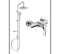 Mexen Carl ensemble de douche en saillie avec pomme de douche et robinet de douche Sabre, chrome - 72140240-00 6066 5907709181502