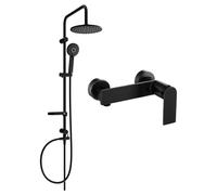 Mexen Carl ensemble de douche sur surface avec pomme de douche et mitigeur de douche Zero, noir - 71140240-70 6046 5907709181304