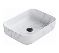 Mexen Carla lavabo à poser 50 x 39 cm, pierre blanche - 21555091 1285 5907709191426
