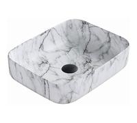 Mexen Carla lavabo à poser 50 x 39 cm, pierre blanche - 21555093 1287 5907709191440