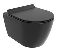 Mexen Carmen cuvette WC Rimless avec abattant à descente progressive slim, duroplast, noir mat - 30880185 4415 5907709128958