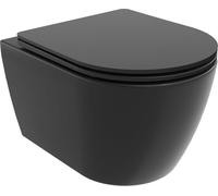 Mexen Carmen Cuvette WC Rimless avec abattant fin en Duroplast Noir mat