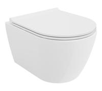 Mexen Carmen cuvette WC Rimless avec abattant slim à descente progressive, duroplast, blanc brillant - 30880500 61528 5907709113879