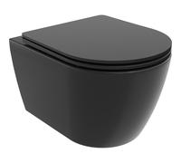 Mexen Carmen cuvette WC Rimless Tornado avec abattant slim à descente progressive, duroplast, noir mat - 30881085T 61525 5905315577702