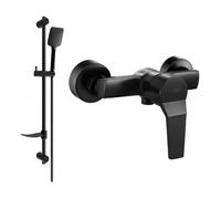 Mexen Caro DF62 robinet de douche avec ensemble de douche, noir - 74664DF62-70 5407 5907709188433
