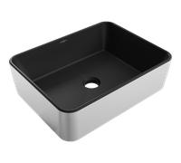 Mexen Catia lavabo à poser 48 x 37 cm, noir mat/argent - 21314874 21917 5907709156951