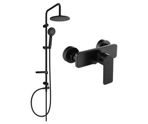 Mexen Cetus Carl ensemble de douche en saillie avec pommeau de douche et mitigeur de douche, noir - 744340240-70 6102 5907709181854