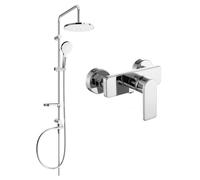 Mexen Cetus Ensemble de douche en saillie Erik avec pommeau de douche et mitigeur, chrome - 744340205-00 6097 5907709181809